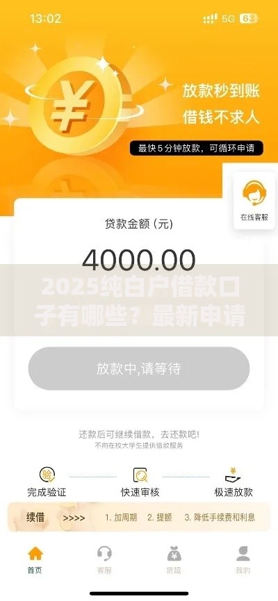 2025纯白户借款口子有哪些？最新申请攻略解析