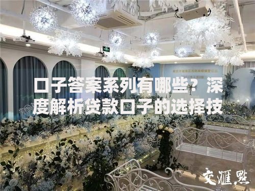 口子答案系列有哪些？深度解析贷款口子的选择技巧