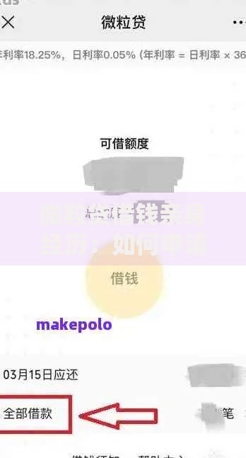 微粒贷借钱亲身经历：如何申请及注意事项