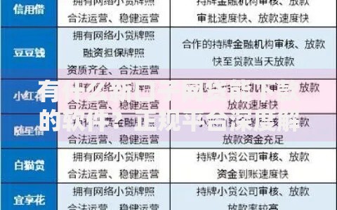 有什么新口子网贷能下款的软件？正规平台深度解析