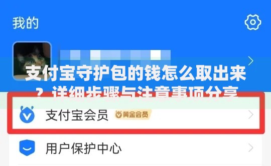 支付宝守护包的钱怎么取出来？详细步骤与注意事项分享