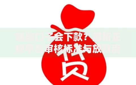 哪些口子会下款？解析正规平台审核标准与放款流程