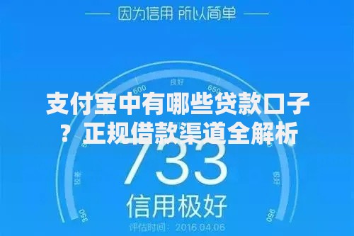 支付宝中有哪些贷款口子？正规借款渠道全解析