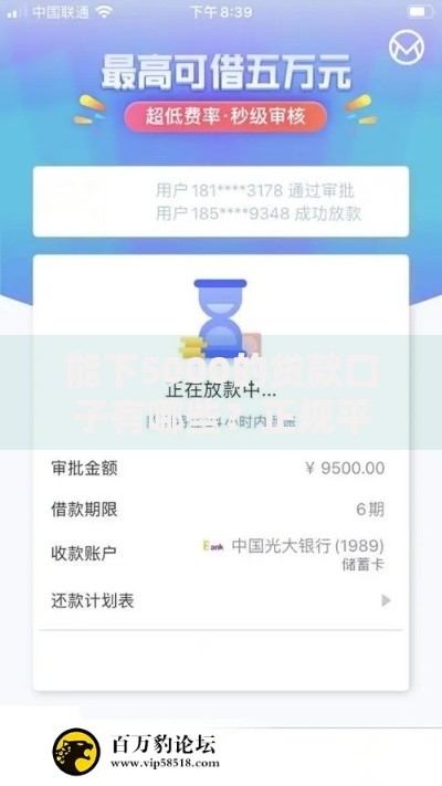 能下5000的贷款口子有哪些？正规平台快速到账攻略