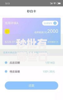 秒批有哪些口子？快速贷款平台推荐及申请攻略