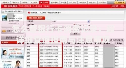 怎么查银行卡消费记录：超详细查询指南与注意事项