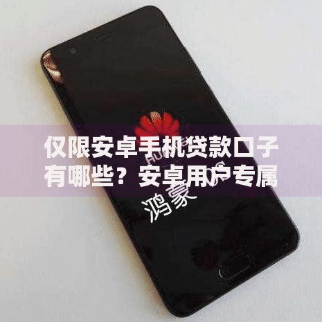 仅限安卓手机贷款口子有哪些？安卓用户专属贷款平台解析