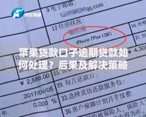 苹果贷款口子逾期贷款如何处理？后果及解决策略解析