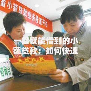 一借就能借到的小额贷款：如何快速申请到账？