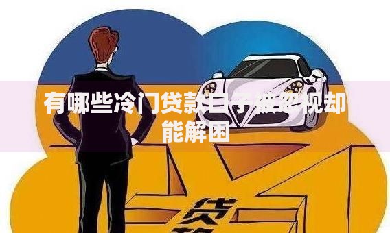 有哪些冷门贷款口子被忽视却能解困