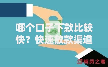 哪个口子下款比较快？快速放款渠道深度解析