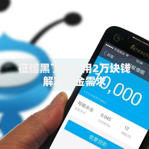 征信黑了怎么用2万块钱解决资金需求