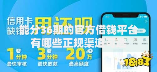 能分36期的官方借钱平台有哪些正规渠道可选