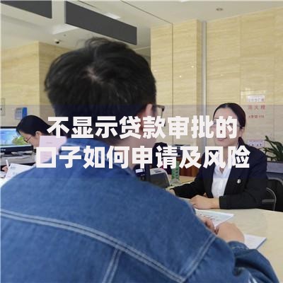 不显示贷款审批的口子如何申请及风险解析