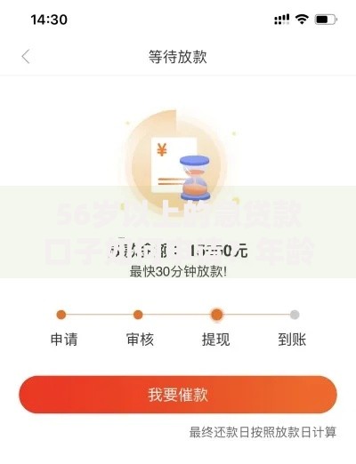 56岁以上的急贷款口子如何申请？年龄限制全解析