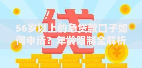 56岁以上的急贷款口子如何申请？年龄限制全解析
