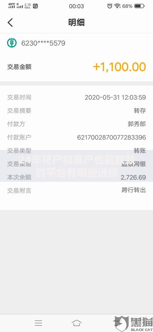 24年花户和黑户也能放款的平台有哪些选择