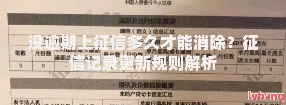 没逾期上征信多久才能消除？征信记录更新规则解析