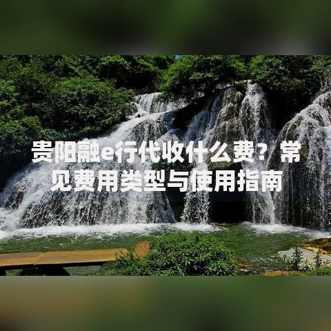 贵阳融e行代收什么费？常见费用类型与使用指南