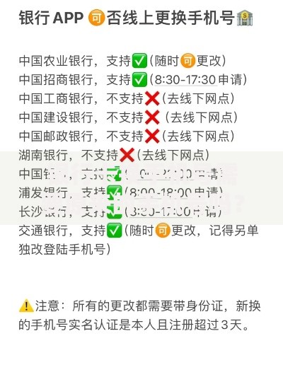 银行卡换手机号需要原来的手机号吗？一文搞懂更换流程与注意事项