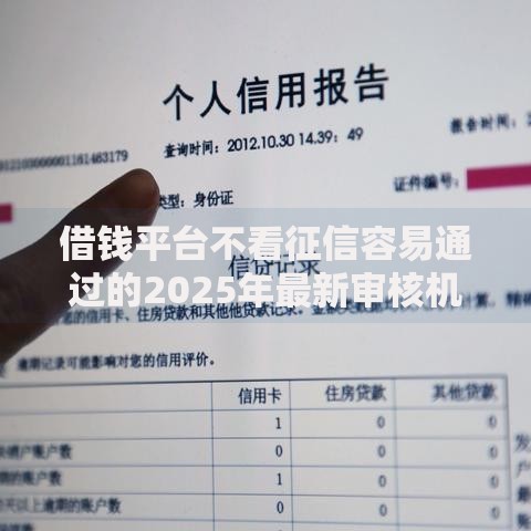 借钱平台不看征信容易通过的2025年最新审核机制解析