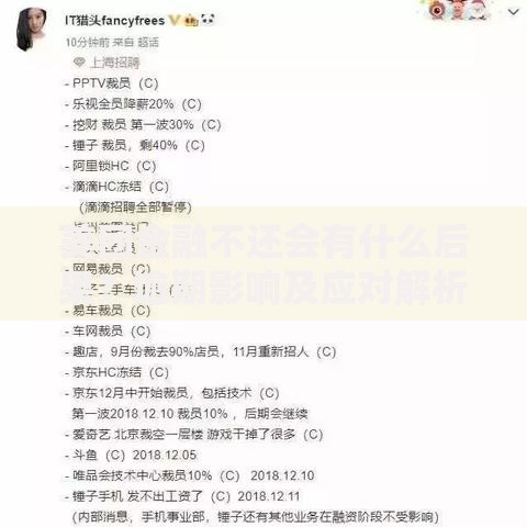 美团金融不还会有什么后果？逾期影响及应对解析