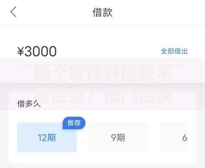 哪个软件好借钱不看征信？低门槛快速下款平台解析