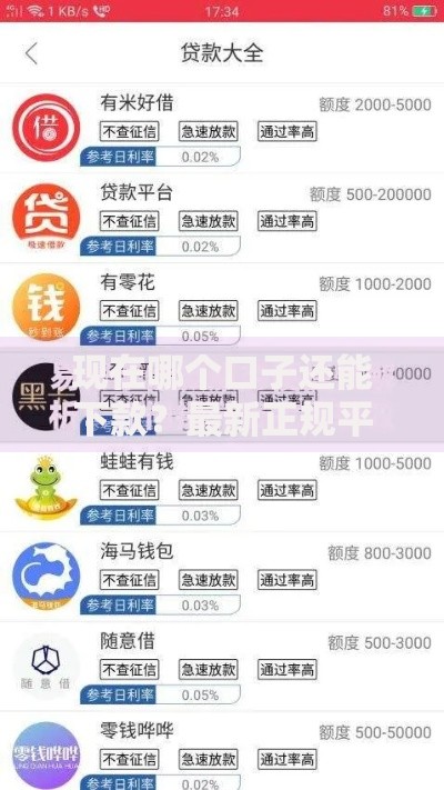 现在哪个口子还能下款？最新正规平台推荐与避坑指南