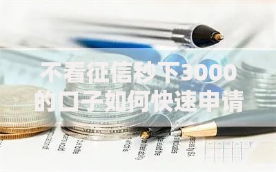 不看征信秒下3000的口子如何快速申请到账