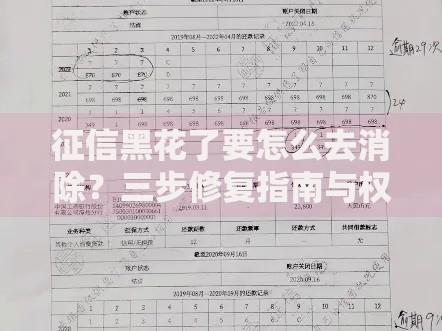 征信黑花了要怎么去消除？三步修复指南与权威方案解析