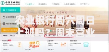 农业银行周六周日上班吗？周末营业时间与业务办理指南