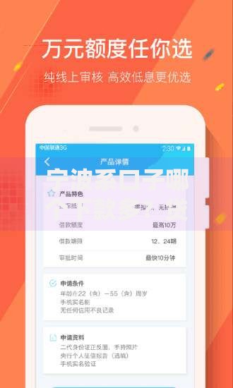 宁波系口子哪个下款多？贷款平台审核条件深度解析