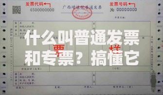 什么叫普通发票和专票？搞懂它们区别其实很简单