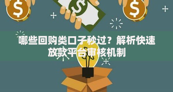 哪些回购类口子秒过？解析快速放款平台审核机制