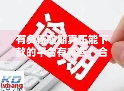 有负债逾期真正能下款的平台有哪些？合规渠道解析