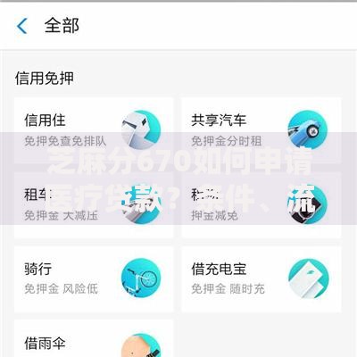 芝麻分670如何申请医疗贷款？条件、流程与注意事项解析