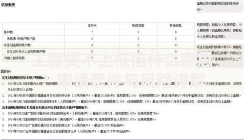 工薪贷不上征信什么意思？申请条件与风险详解