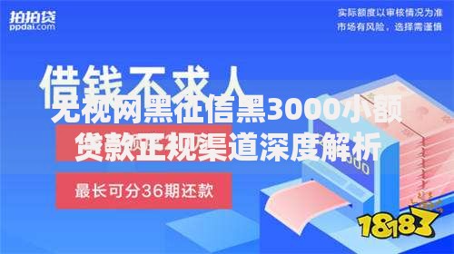 无视网黑征信黑3000小额贷款正规渠道深度解析