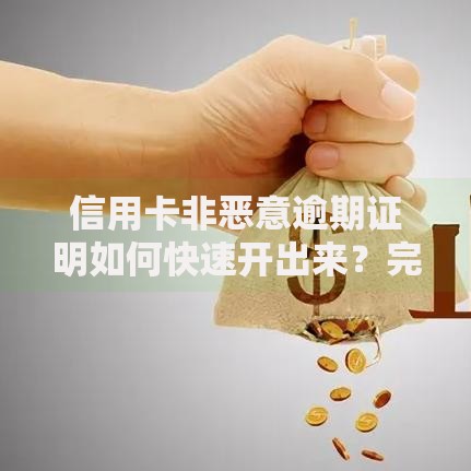 信用卡非恶意逾期证明如何快速开出来？完整办理指南