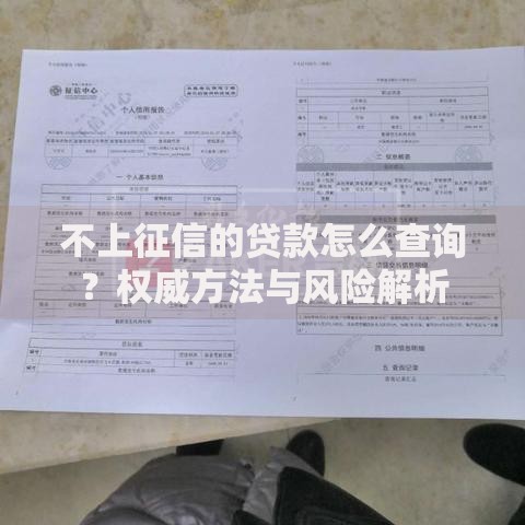 不上征信的贷款怎么查询？权威方法与风险解析