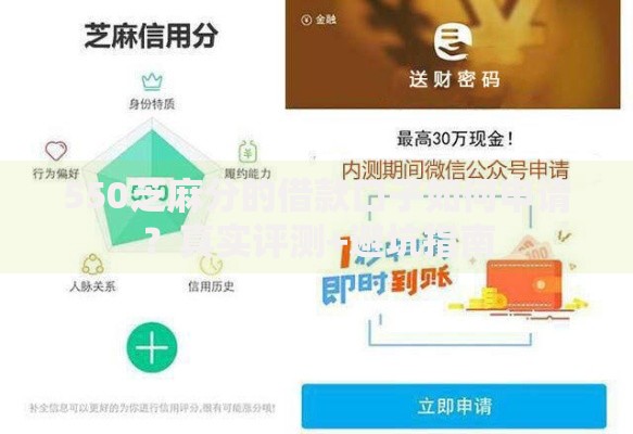 550芝麻分的借款口子如何申请？真实评测+避坑指南
