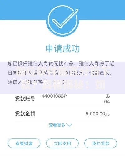 哪位软件能百分百下款？真相揭秘！如何选择正规贷款渠道