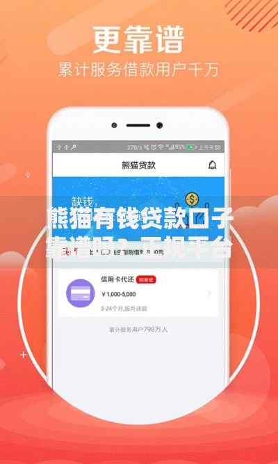 熊猫有钱贷款口子靠谱吗？正规平台资质解析及申请流程指南
