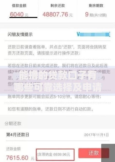 能撸的贷款口子有哪些可靠选择及申请注意事项