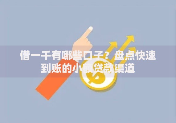 借一千有哪些口子？盘点快速到账的小额贷款渠道