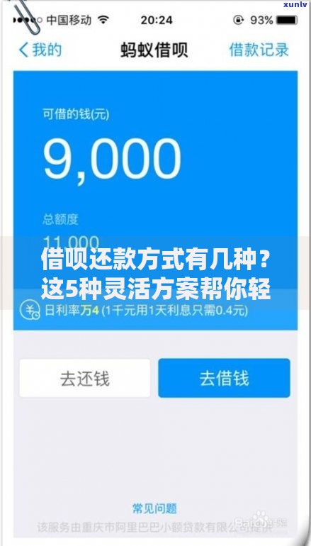 借呗还款方式有几种？这5种灵活方案帮你轻松应对资金周转