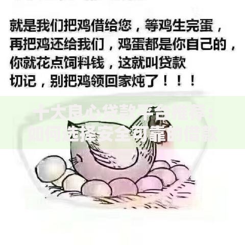 十大良心贷款平台推荐：如何选择安全可靠的借款渠道？
