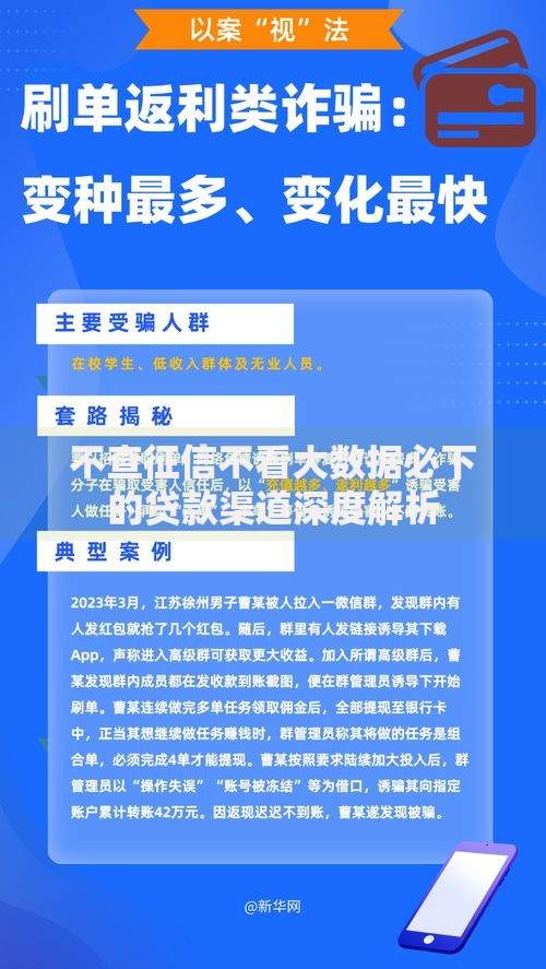 不查征信不看大数据必下的贷款渠道深度解析
