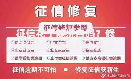 征信花了能洗白吗？修复征信的三大核心方法解析