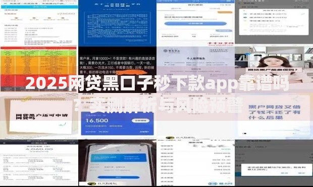 2025网贷黑口子秒下款app靠谱吗？实测解析与风险预警